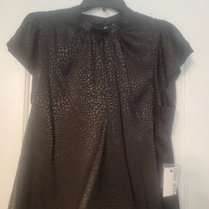 Nine west leopard print sleeveless blouse
